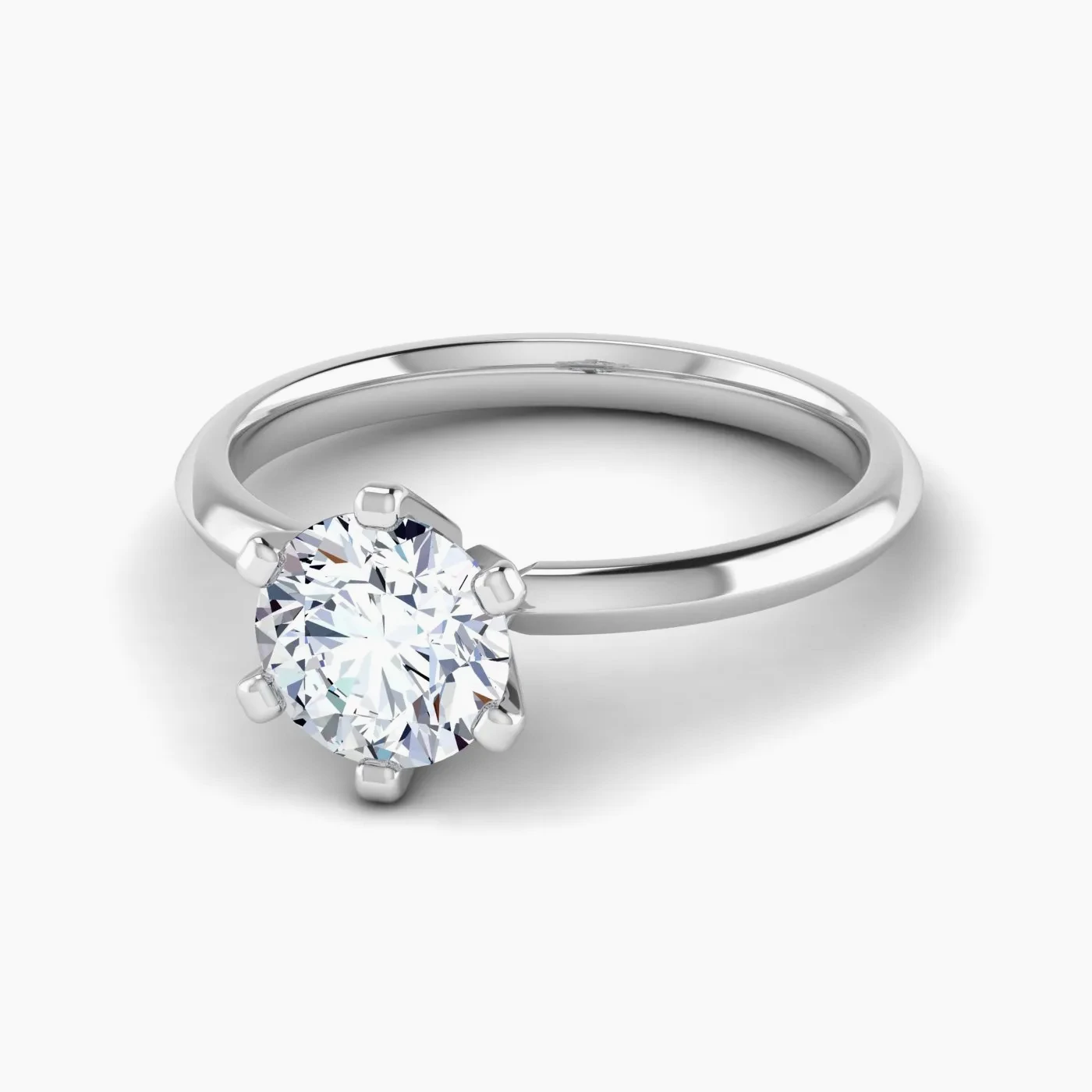 Sirius Anello di Fidanzamento Solitario Brillante a 6 griffe con Diamante 2