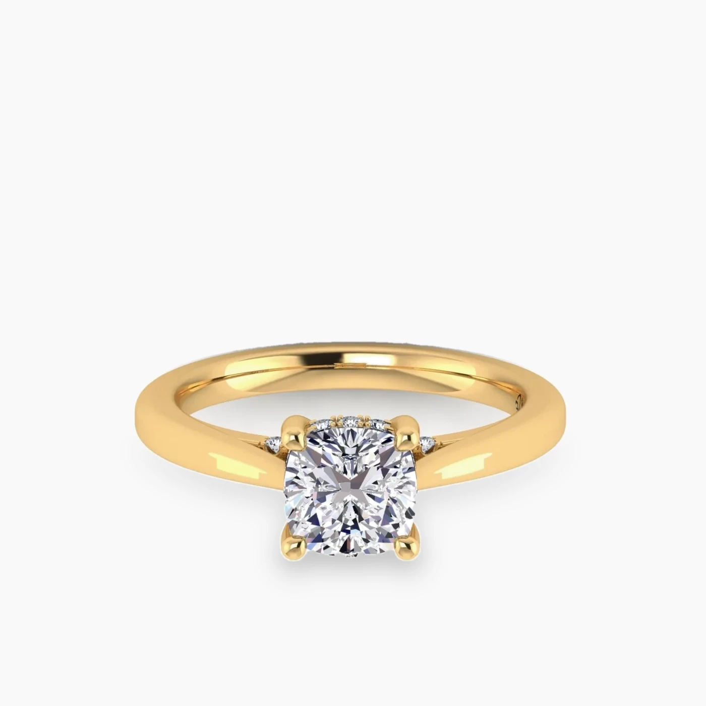 Leo Anello di fidanzamento Hidden Halo Straordinario con Diamanti Lab Grown