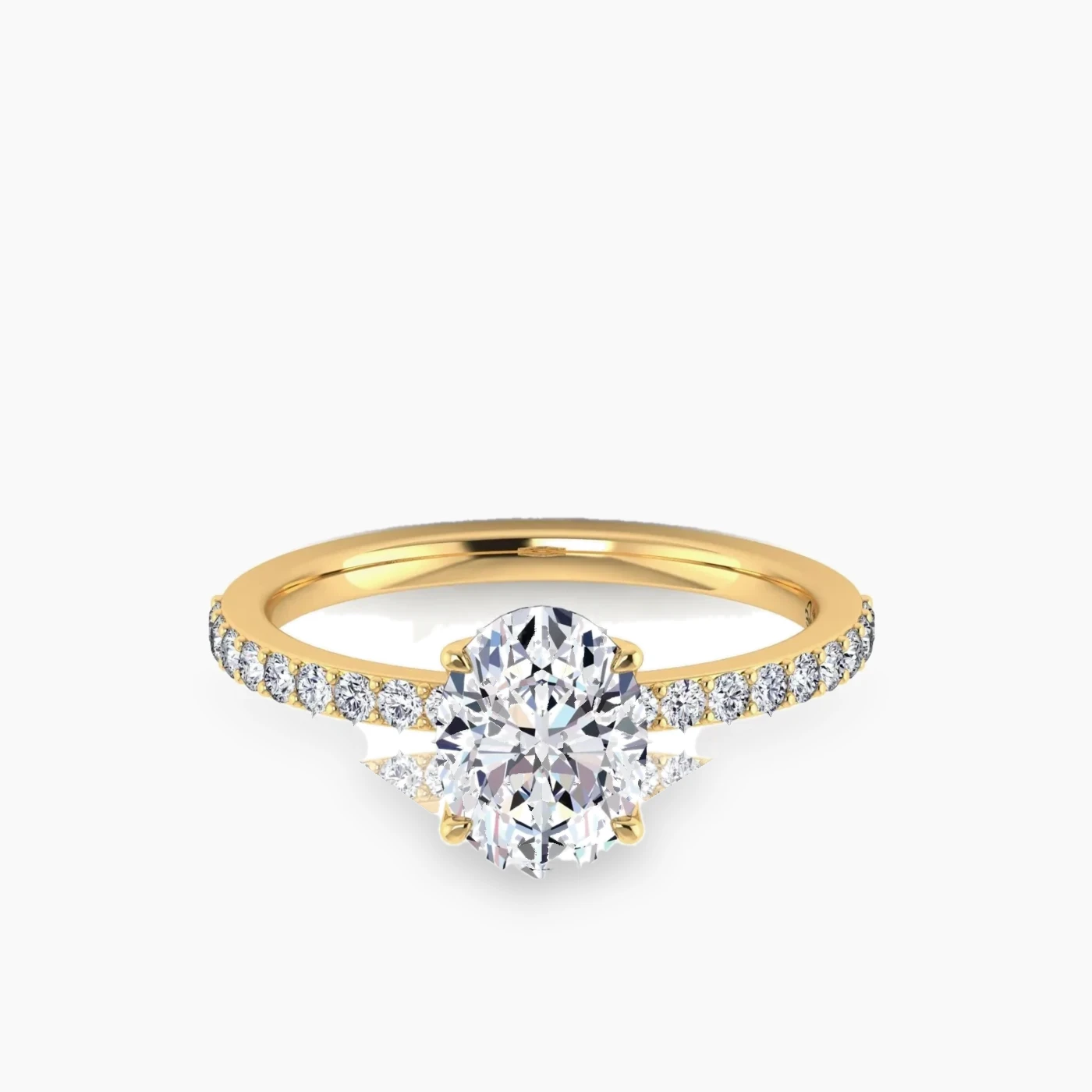 Cassiopea Anello di Fidanzamento Hidden Halo con Diamanti Lab Grown
