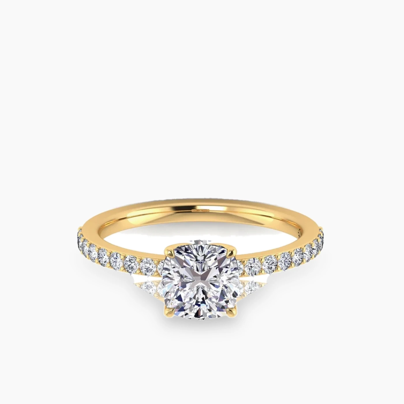 Cassiopea Anello di Fidanzamento Hidden Halo con Diamanti Lab Grown