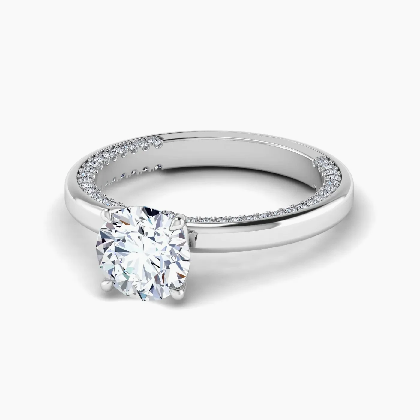 Sagitta Anello di Fidanzamento Hidden Halo con Diamanti Naturali 2
