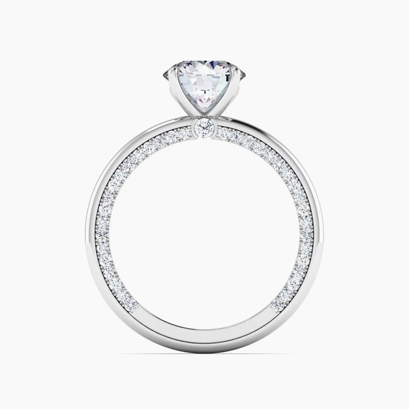 Sagitta Anello di Fidanzamento Hidden Halo con Diamanti Naturali 6
