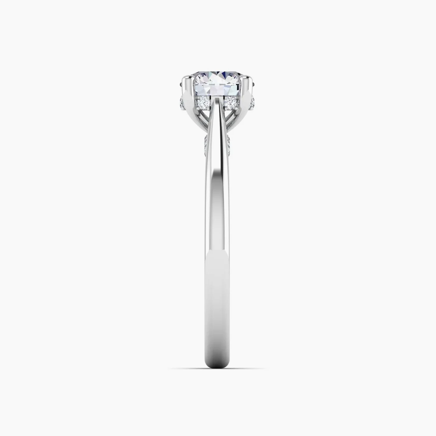 Leo Hidden Halo Engagement Ring with 1,14 Ct Round Certified Lab Diamond 7