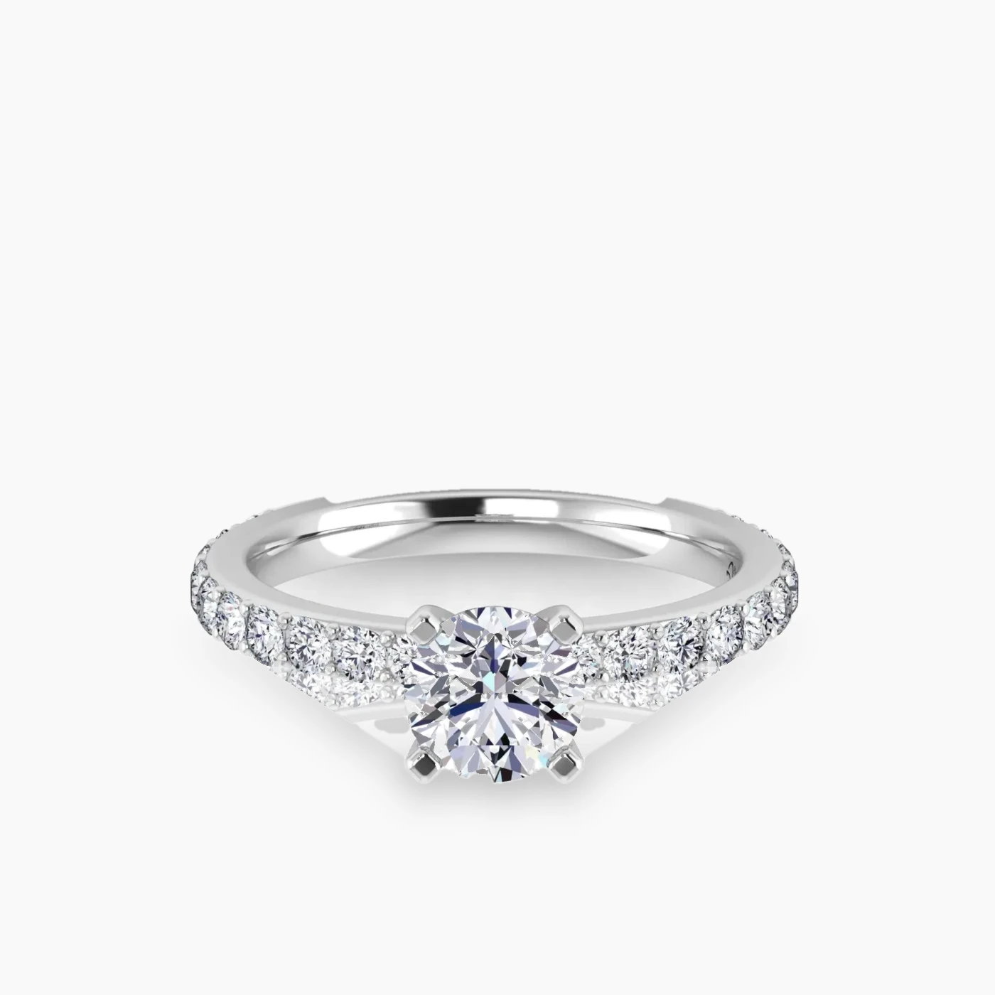 Lyra Pavè with 1,02 ct Round Certified Lab Grown Diamond 5