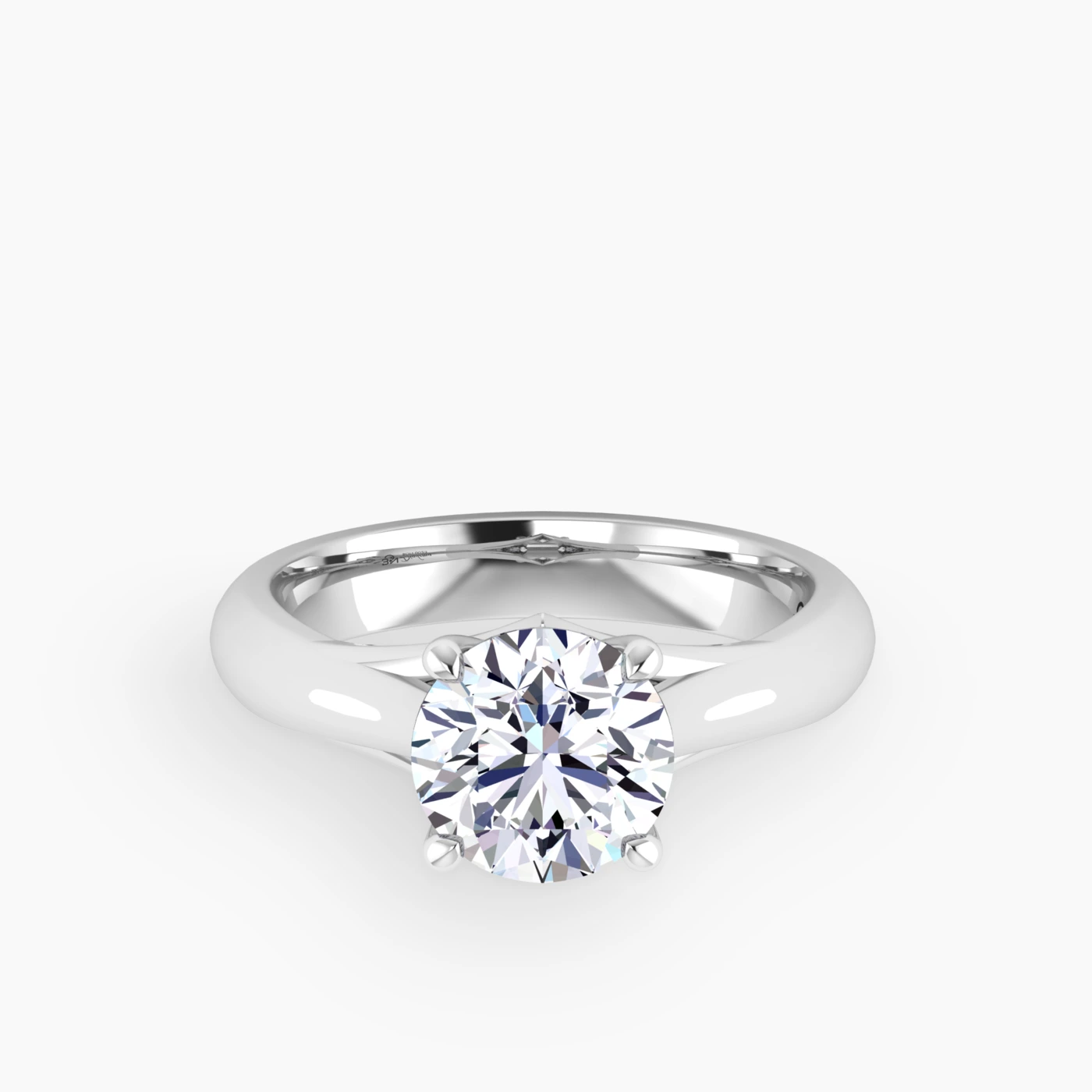 Anello di Fidanzamento Solitario Diadema con Diamante Lab Grown Rotondo da 1,51 Ct 5
