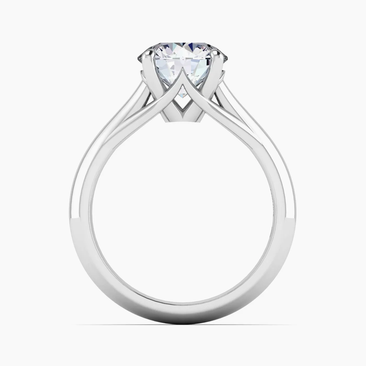 Anello di Fidanzamento Solitario Diadema con Diamante Lab Grown Rotondo da 1,51 Ct 6