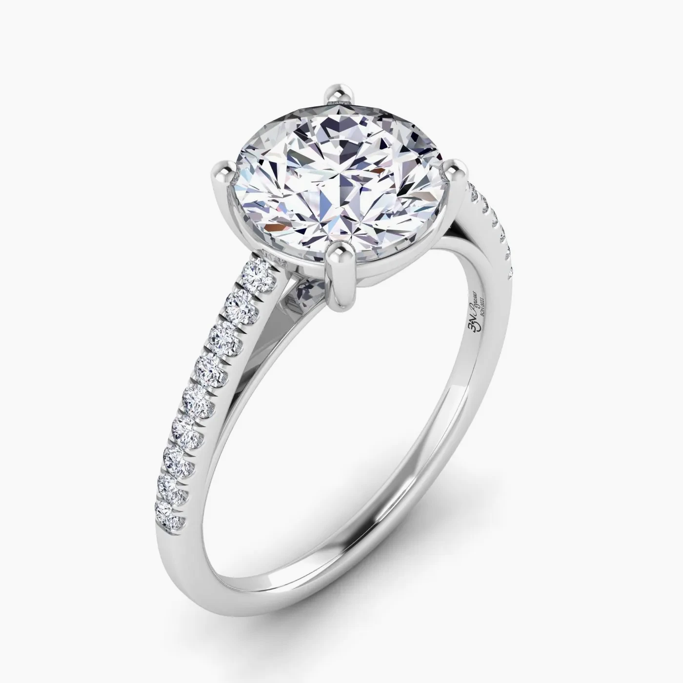 Pegasus Halo With 2.13 ct Round Certified Lab Grown Diamond 3