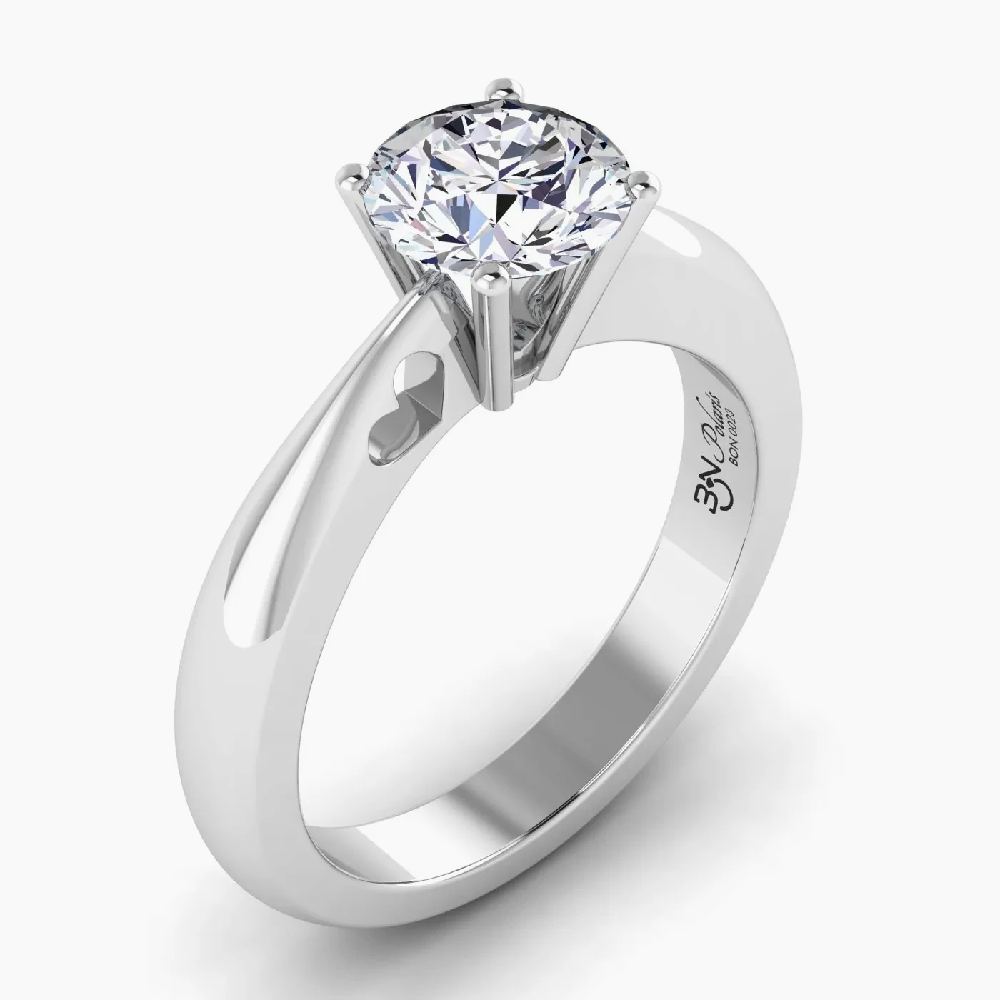 Polaris Solitaire with 1,05 ct Round Certified Lab Grown Diamond 3