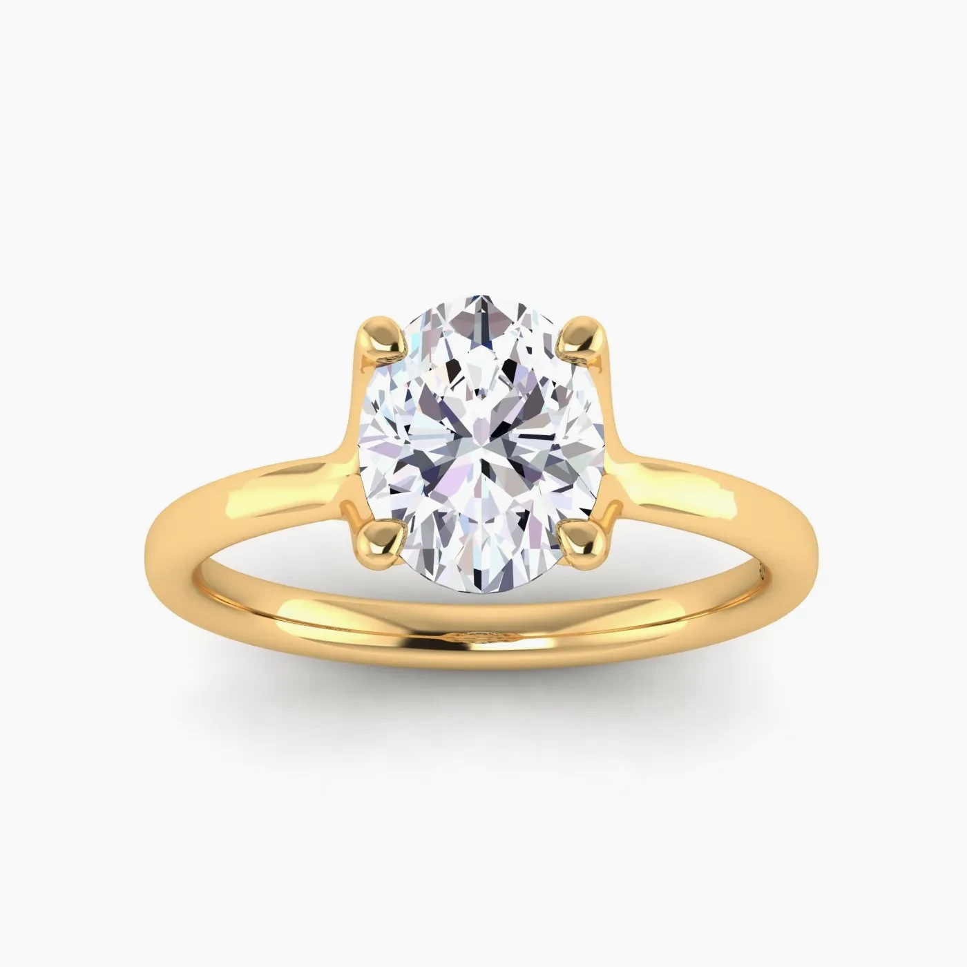 Spica Solitaire With 2.15 ct Oval Certified Lab Grown Diamond 4