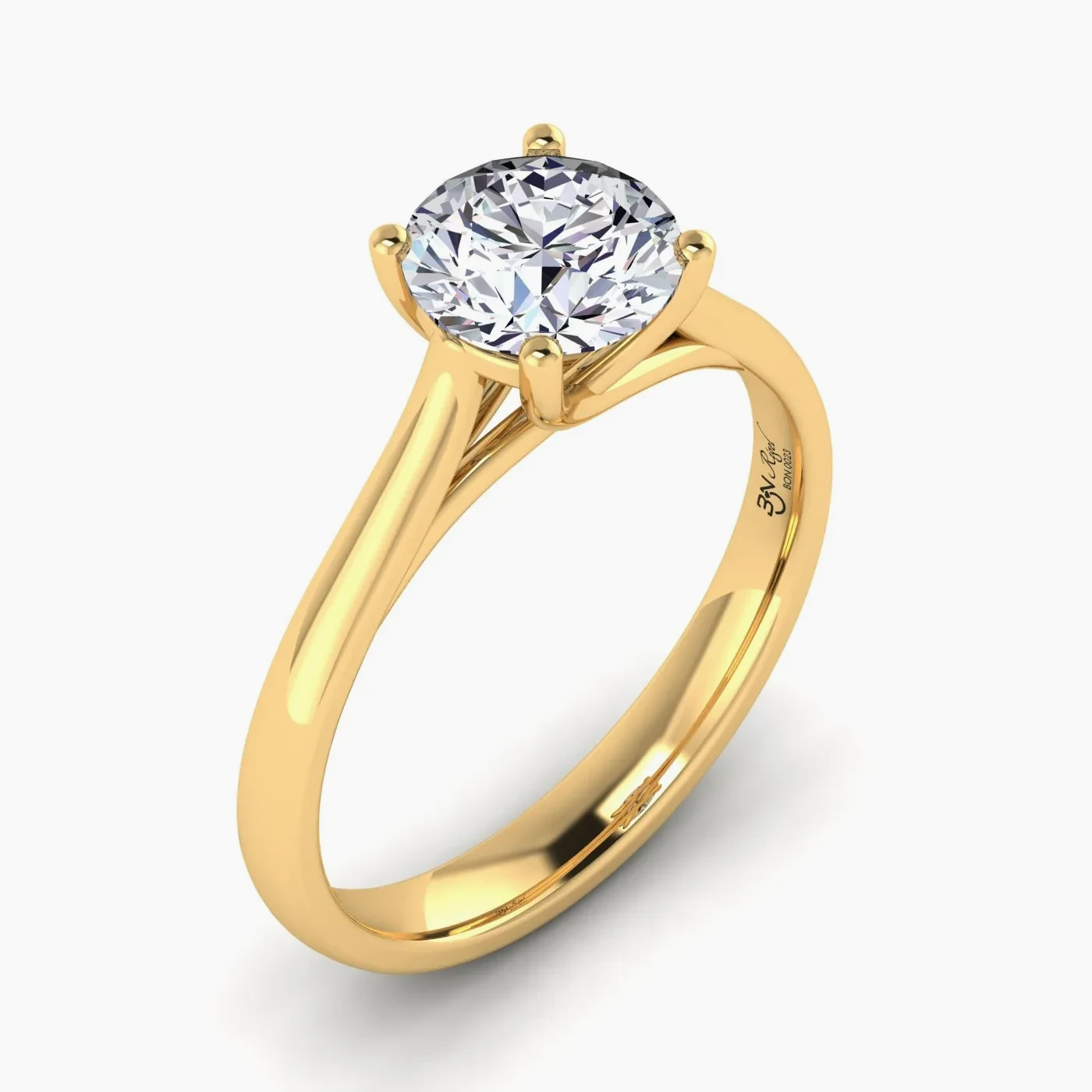 Rigel Solitaire with 1.00 Ct Round Certified Lab Grown Diamond 3