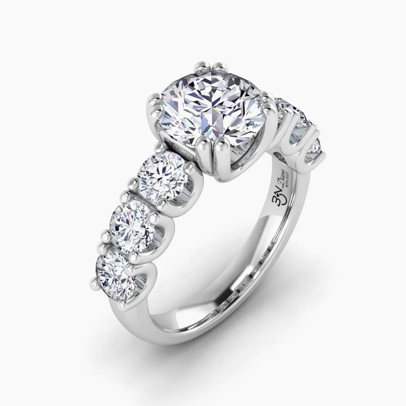 Diana Veretta with 1,77 ct Round Certified Lab Grown Diamond 3
