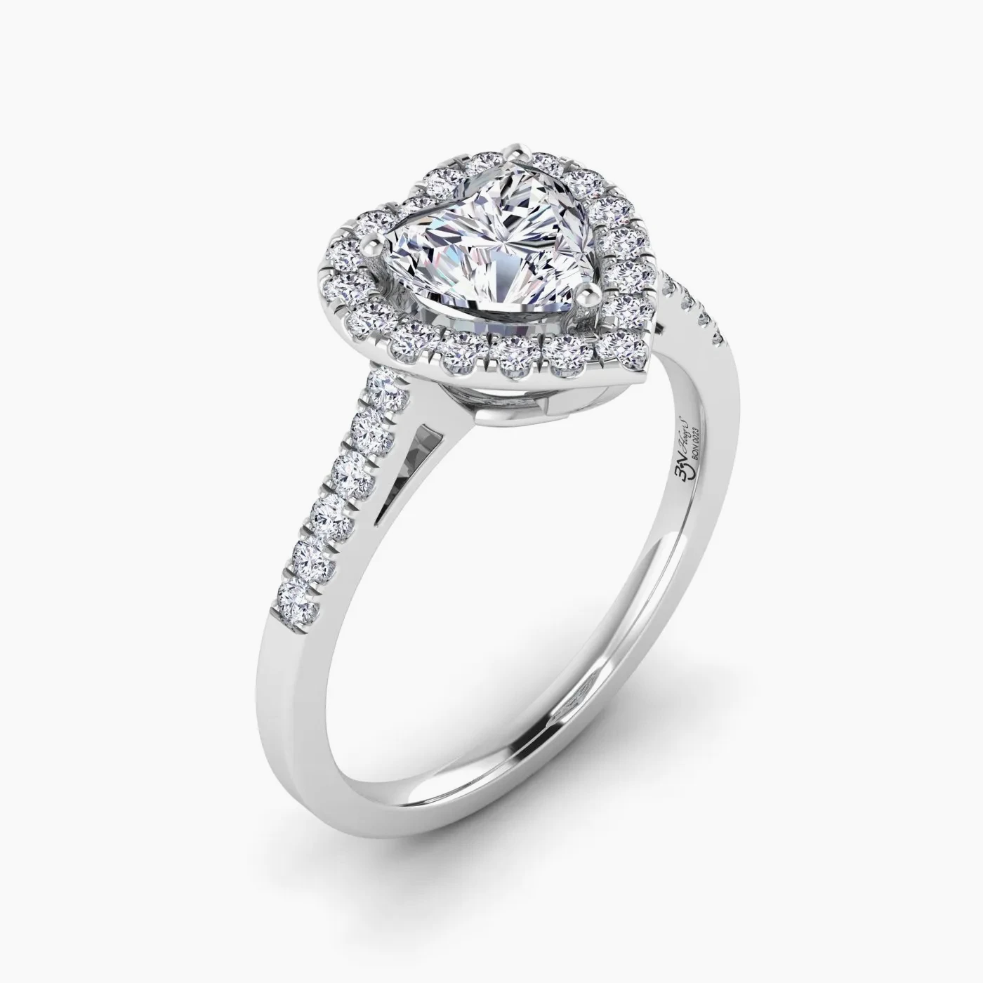 Hoag’s Halo With 1.01 ct heart Certified Lab Grown Diamond 3