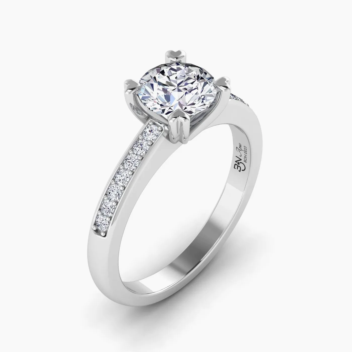 Apus Halo With 1.03 Ct Round Certified Lab Grown Diamond 3