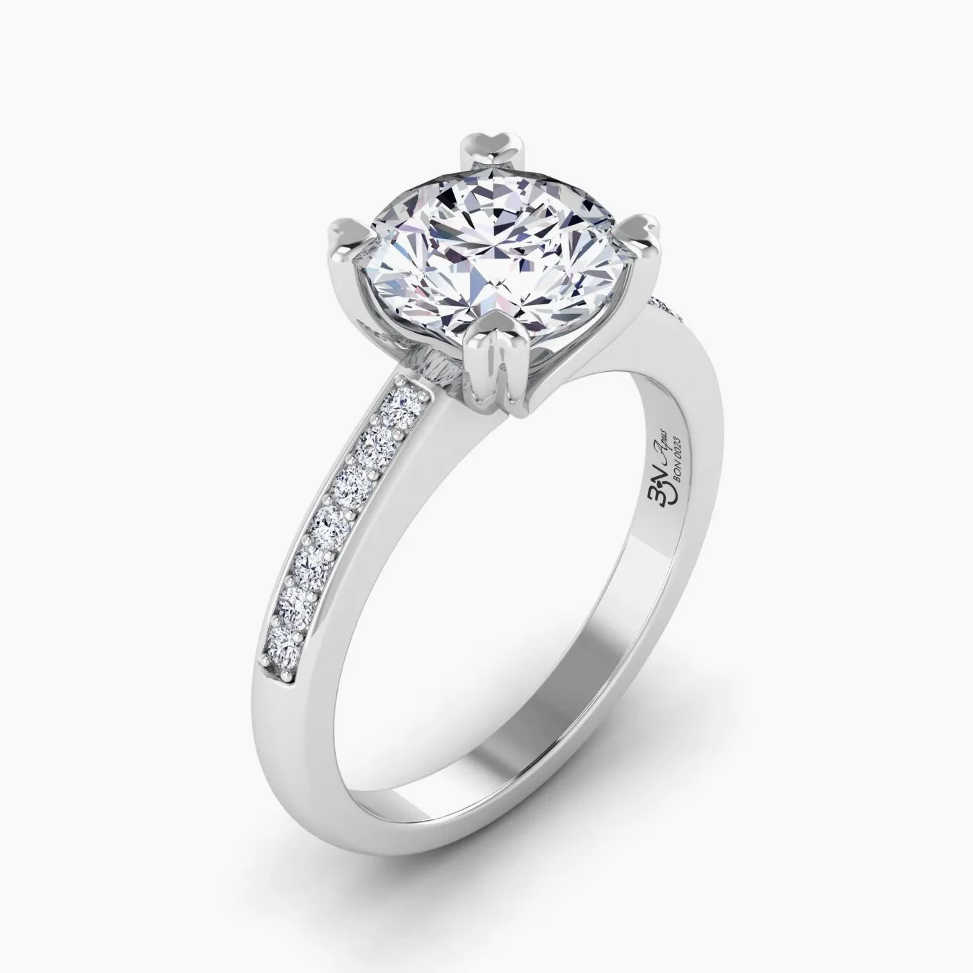 Apus Halo With 1.56 Ct Round Certified Lab Grown Diamond 3