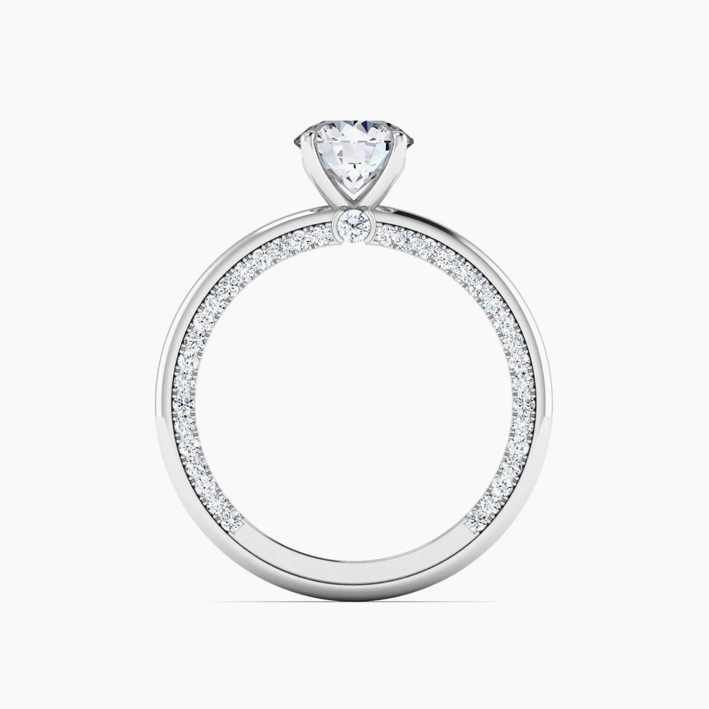 Sagitta Hidden Halo with 1.00 Ct Round Certified Lab Grown Diamond 6
