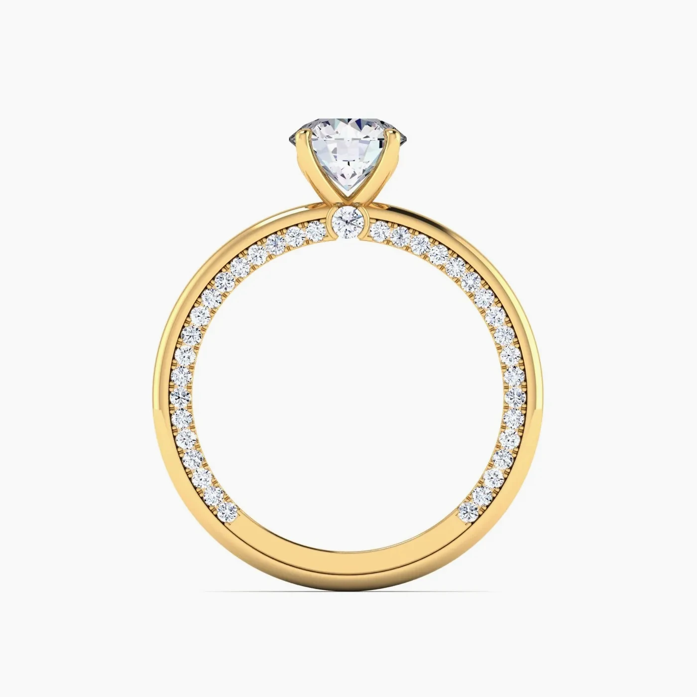 Anello di Fidanzamento Hidden Halo Sagitta con Diamante Lab Grown Rotondo da 1,03 Ct 6