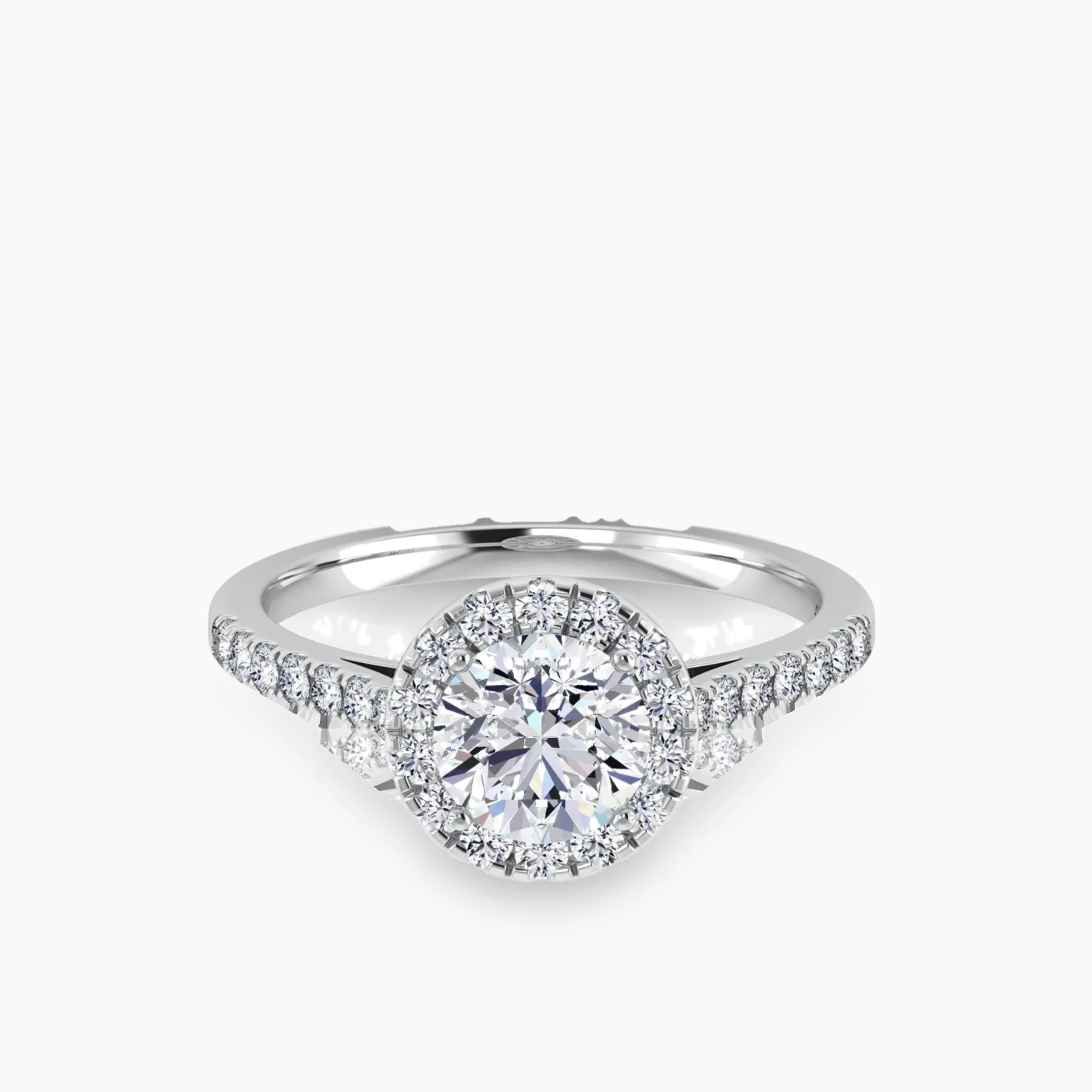Anello di Fidanzamento Halo Hoag's con Diamante Lab Grown Rotondo da 1,06 Ct 5