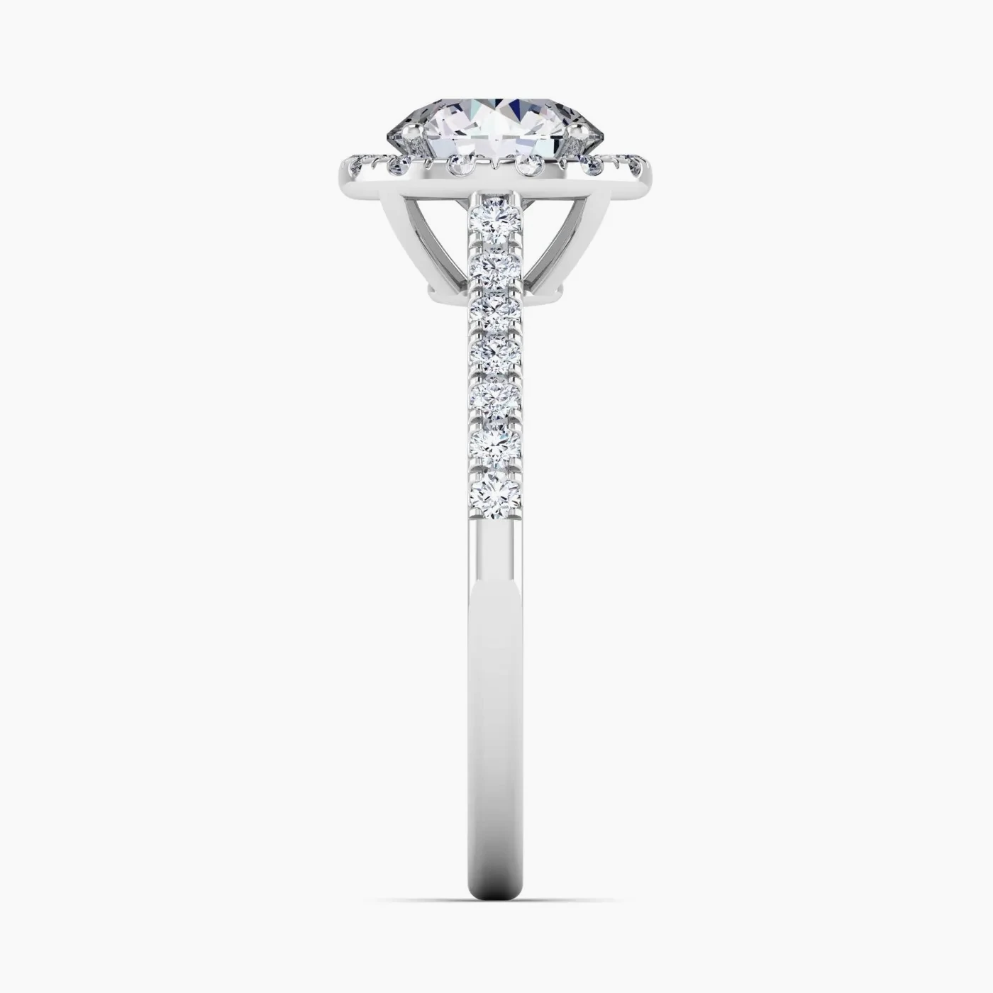 Anello di Fidanzamento Halo Hoag's con Diamante Lab Grown Rotondo da 1,06 Ct 7