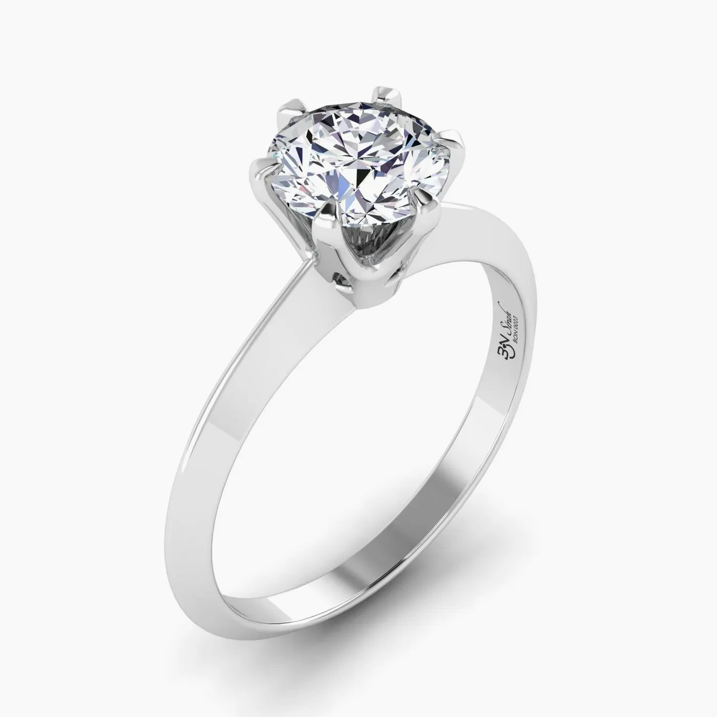 Sirah Solitaire with 1.06 Ct Round Certified Lab Grown Diamond 3