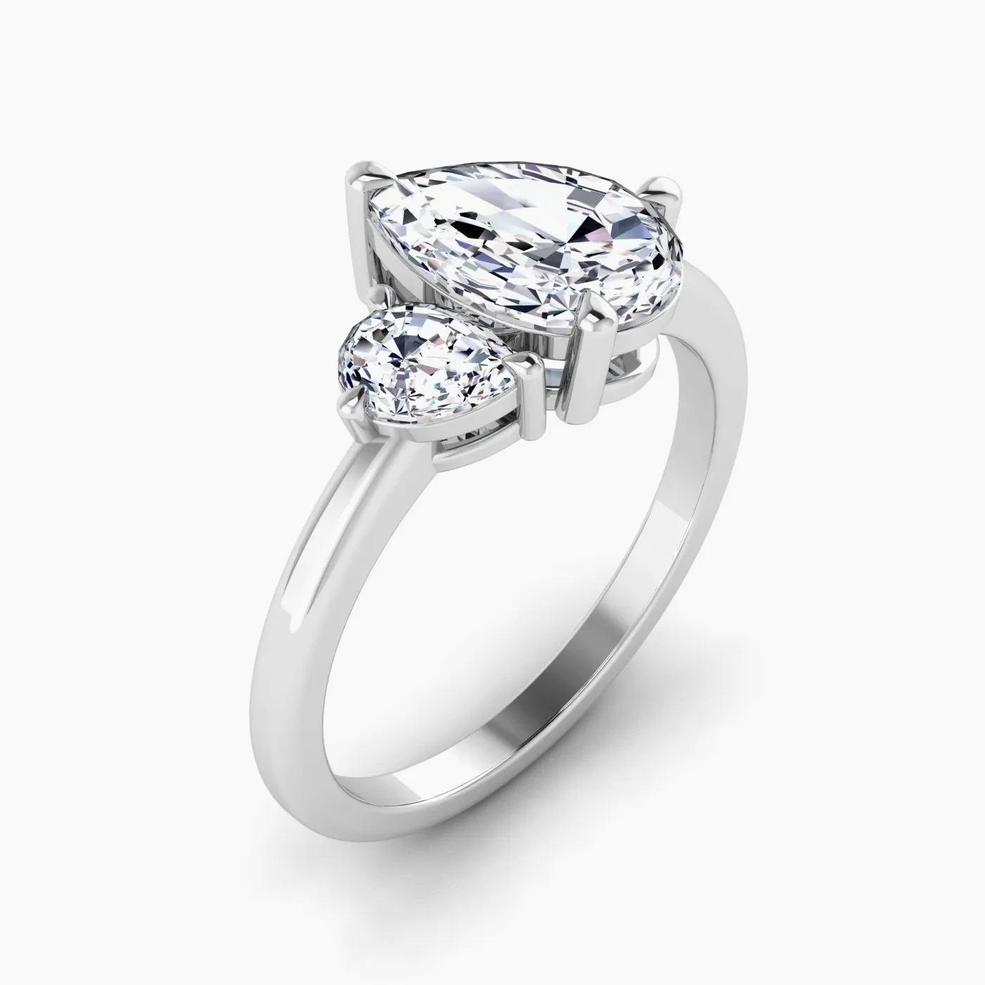 Anello di fidanzamento You&Me Albireo con diamante Lab Grown Goccia da 1.43 Ct 2