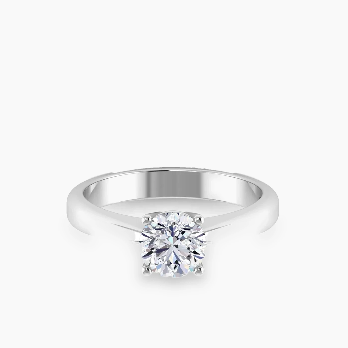 Alhena Solitaire Engagement Ring with 1,32 ct Round Certified Lab Diamond 5