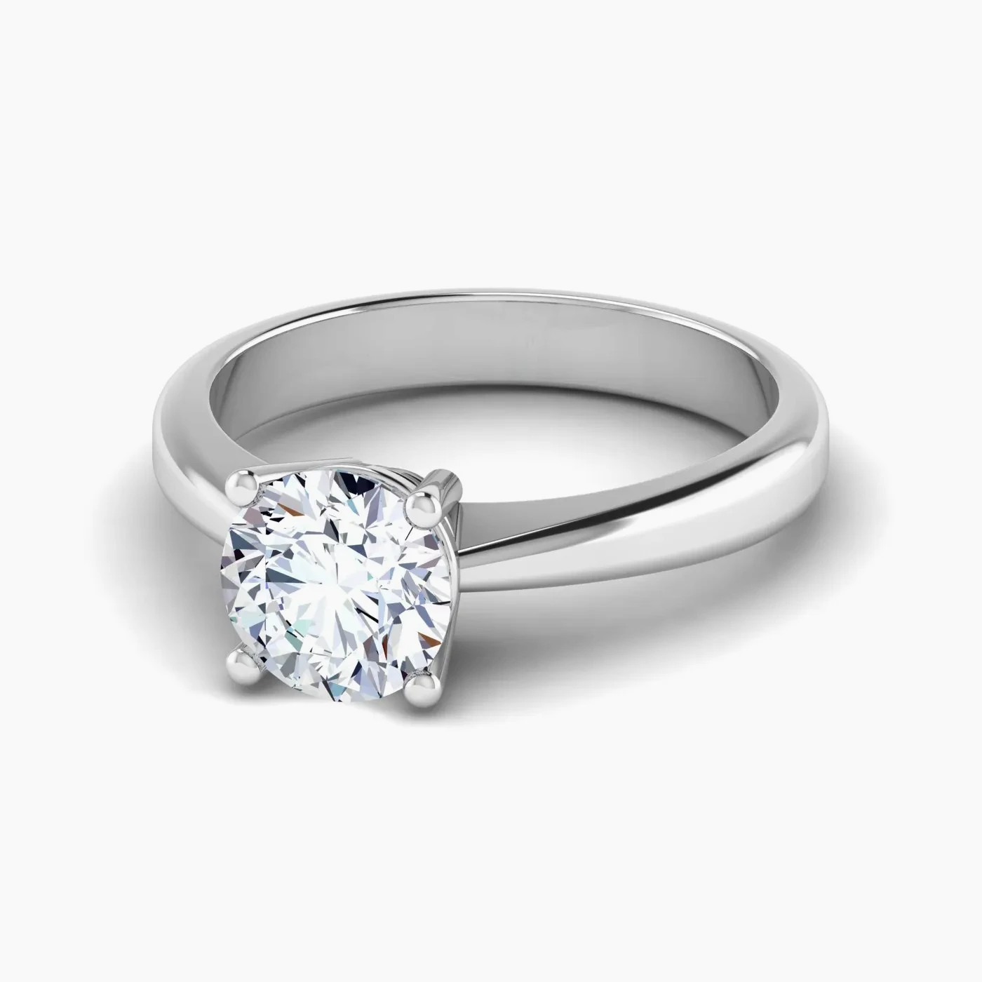 Alhena Anello di Fidanzamento Solitario Incantevole con Diamante e Montatura a Cestello 2