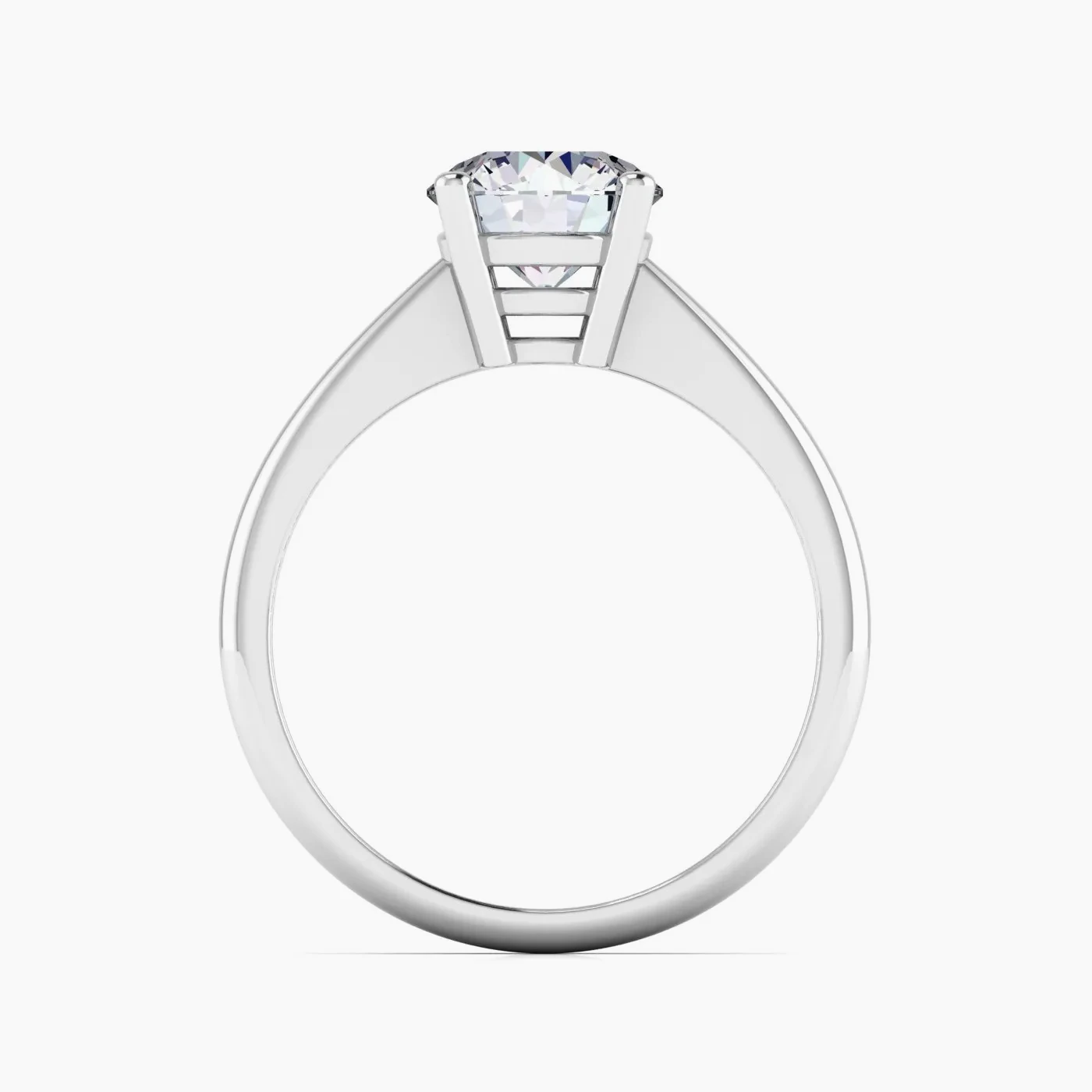 Alhena Anello di Fidanzamento Solitario Incantevole con Diamante e Montatura a Cestello 6
