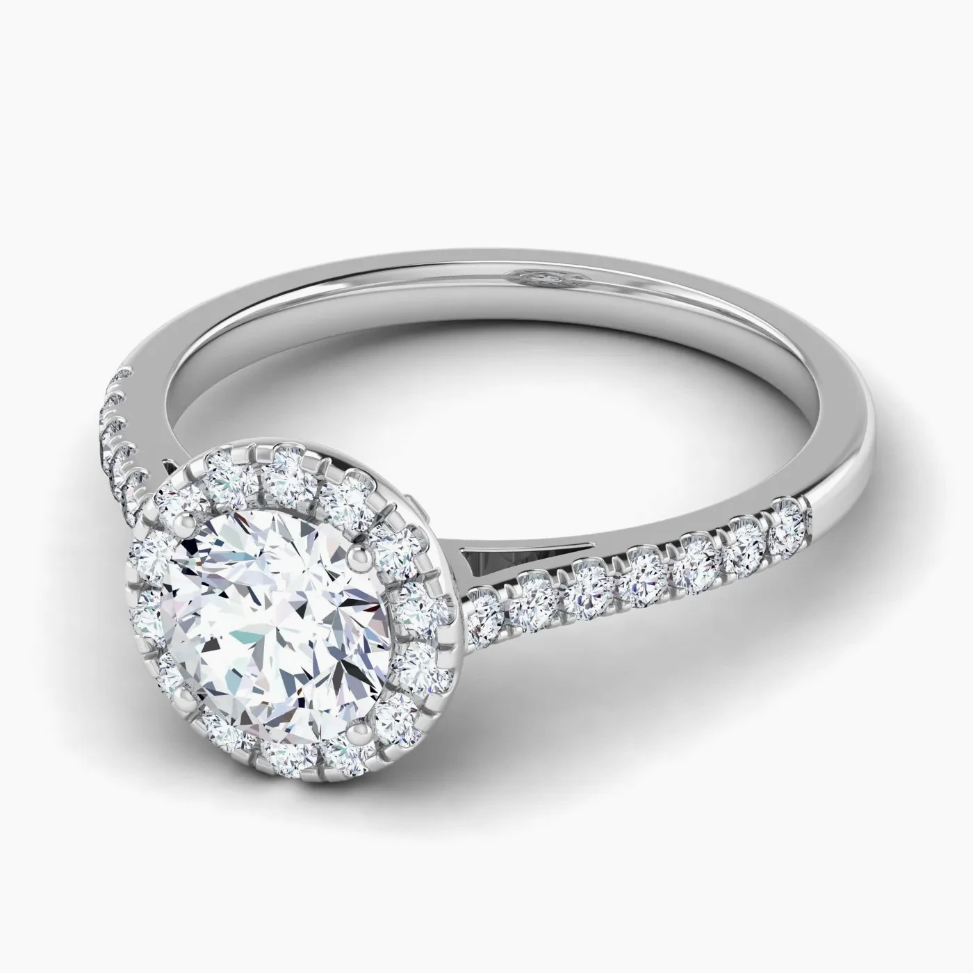 Anello di Fidanzamento Halo Hoag's con Diamante Lab Grown Rotondo da 1,06 Ct 2