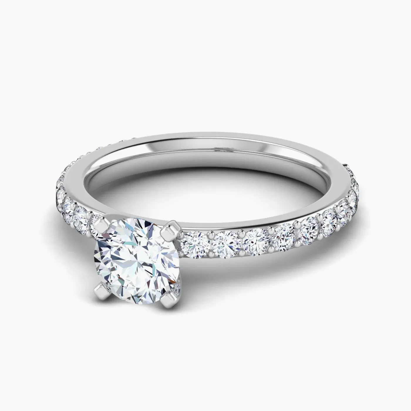 Lyra Pavè with 1,02 ct Round Certified Lab Grown Diamond 2