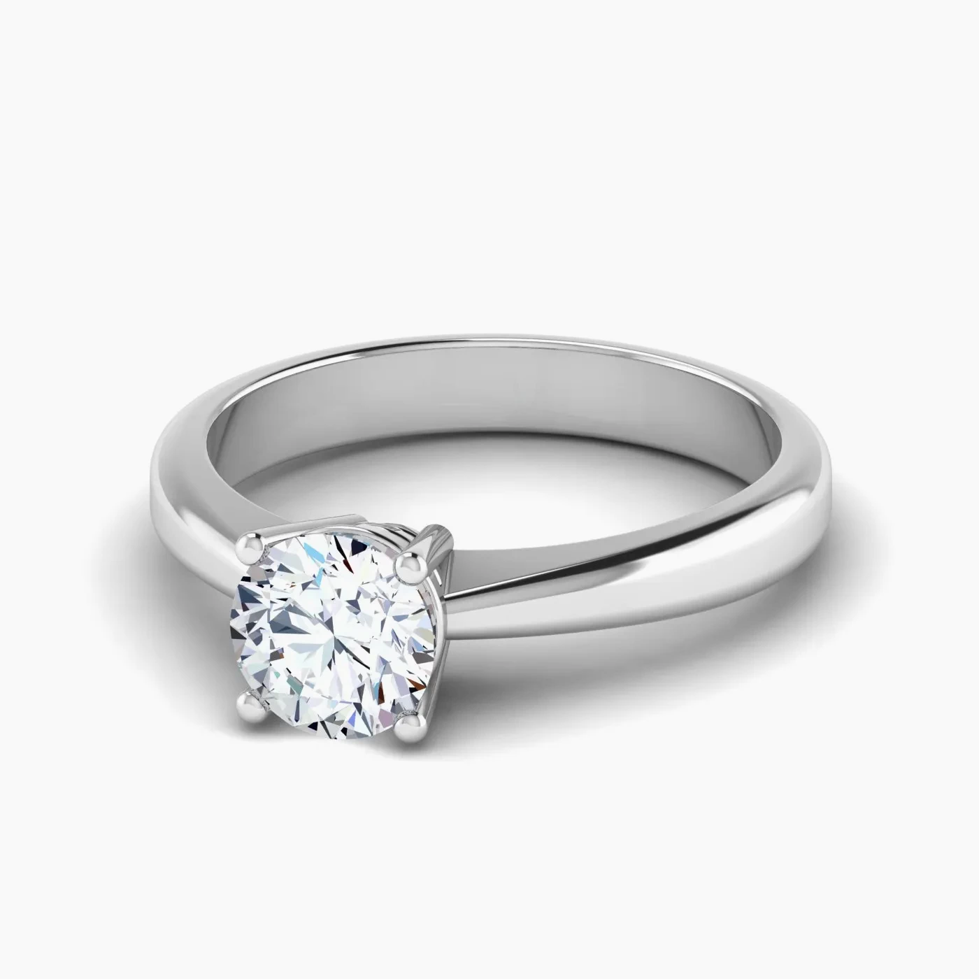 Alhena Solitaire Engagement Ring with 1,32 ct Round Certified Lab Diamond 2