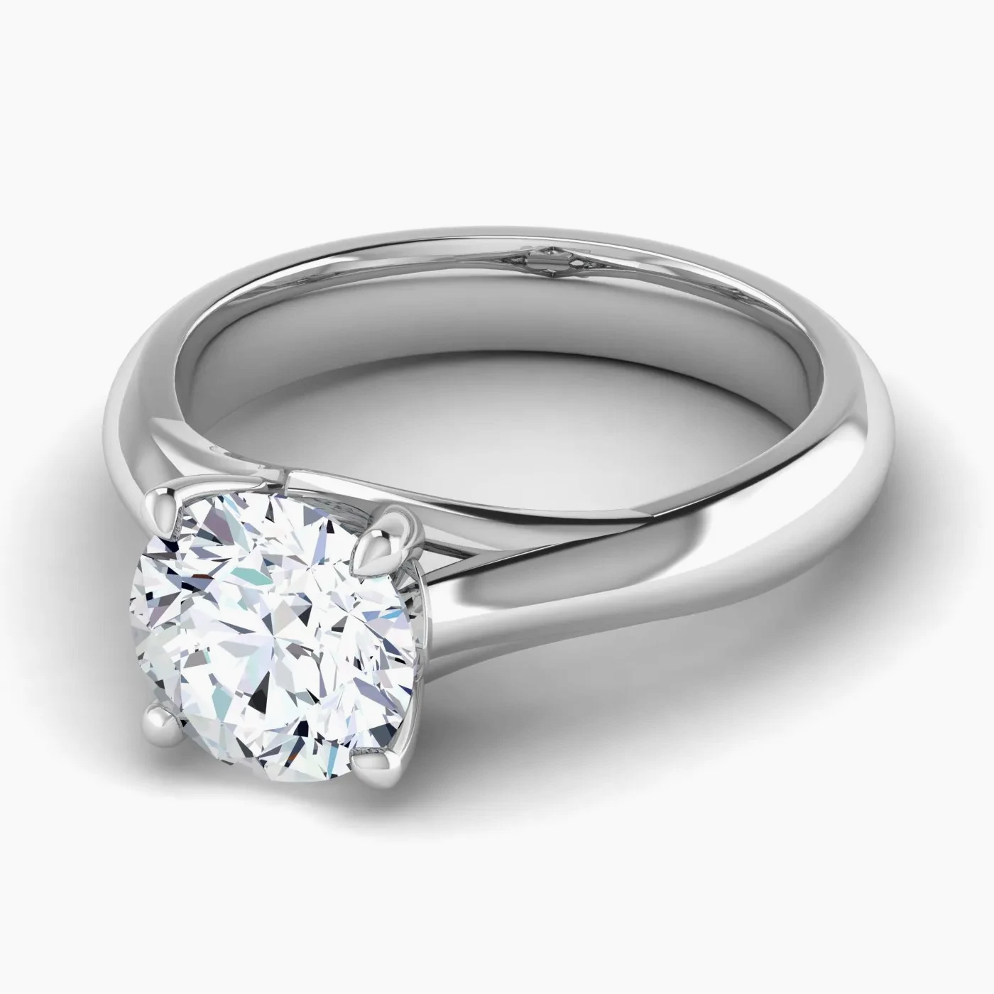 Anello di Fidanzamento Solitario Diadema con Diamante Lab Grown Rotondo da 1,51 Ct 2