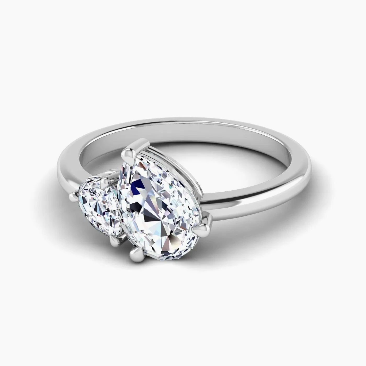 Anello di fidanzamento You&Me Albireo con diamante Lab Grown Goccia da 1.43 Ct 1