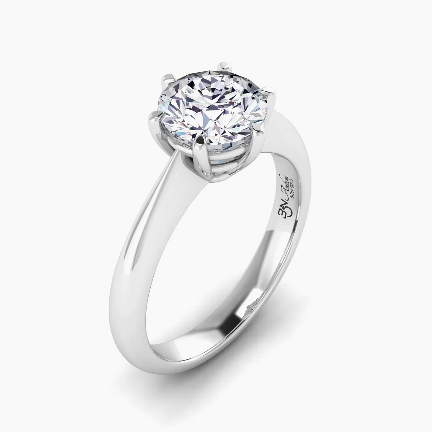Ankaa Anello di Fidanzamento Timeless a 6 griffe con Diamante 3