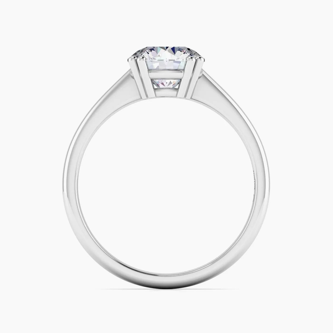 Nunki Intense Solitaire Diamond Engagement Ring Double-Claw Prongs 5