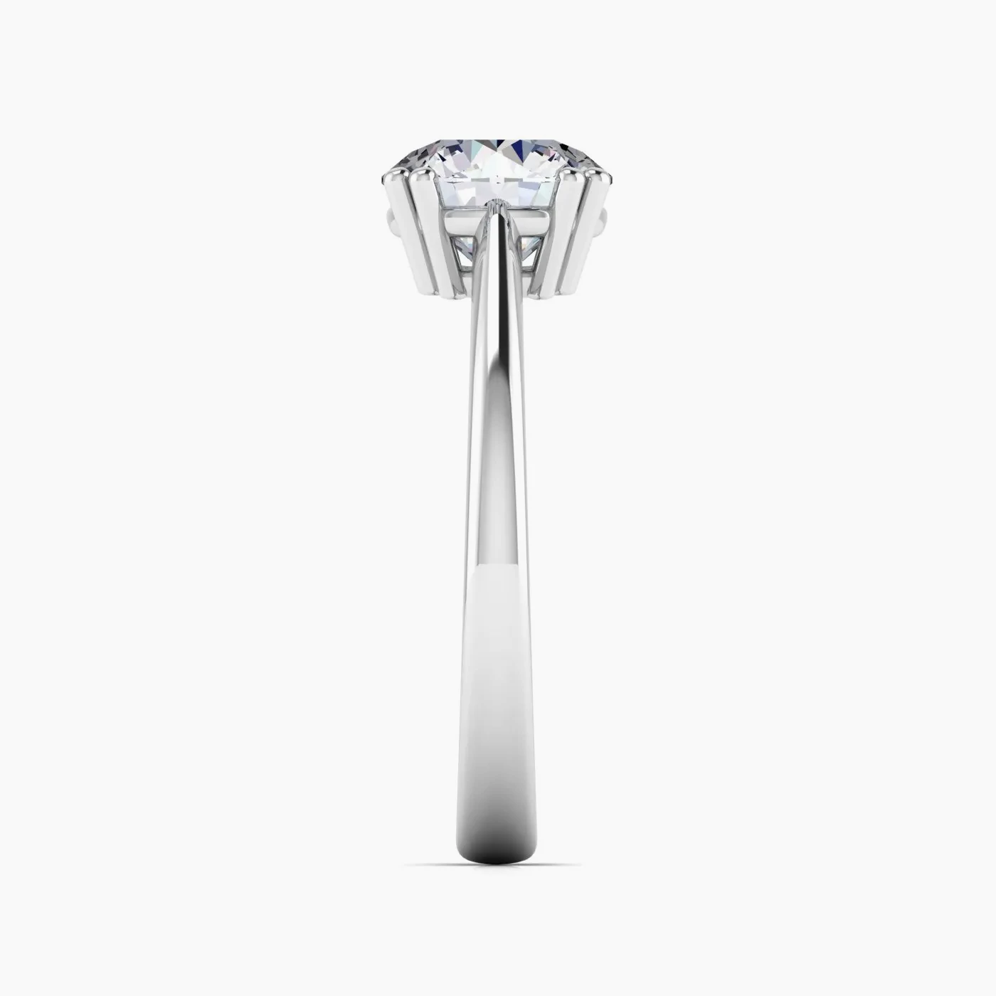 Nunki Intense Solitaire Diamond Engagement Ring Double-Claw Prongs 6
