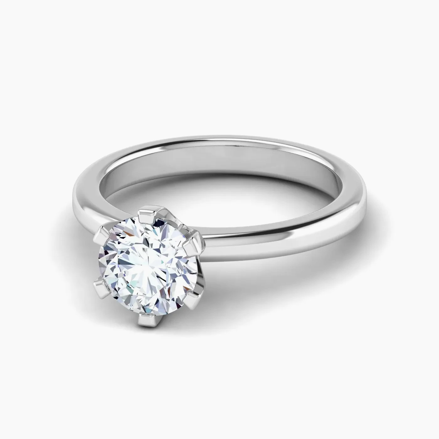 Electra Royal Six Prong Solitaire Diamond Engagement Ring 2