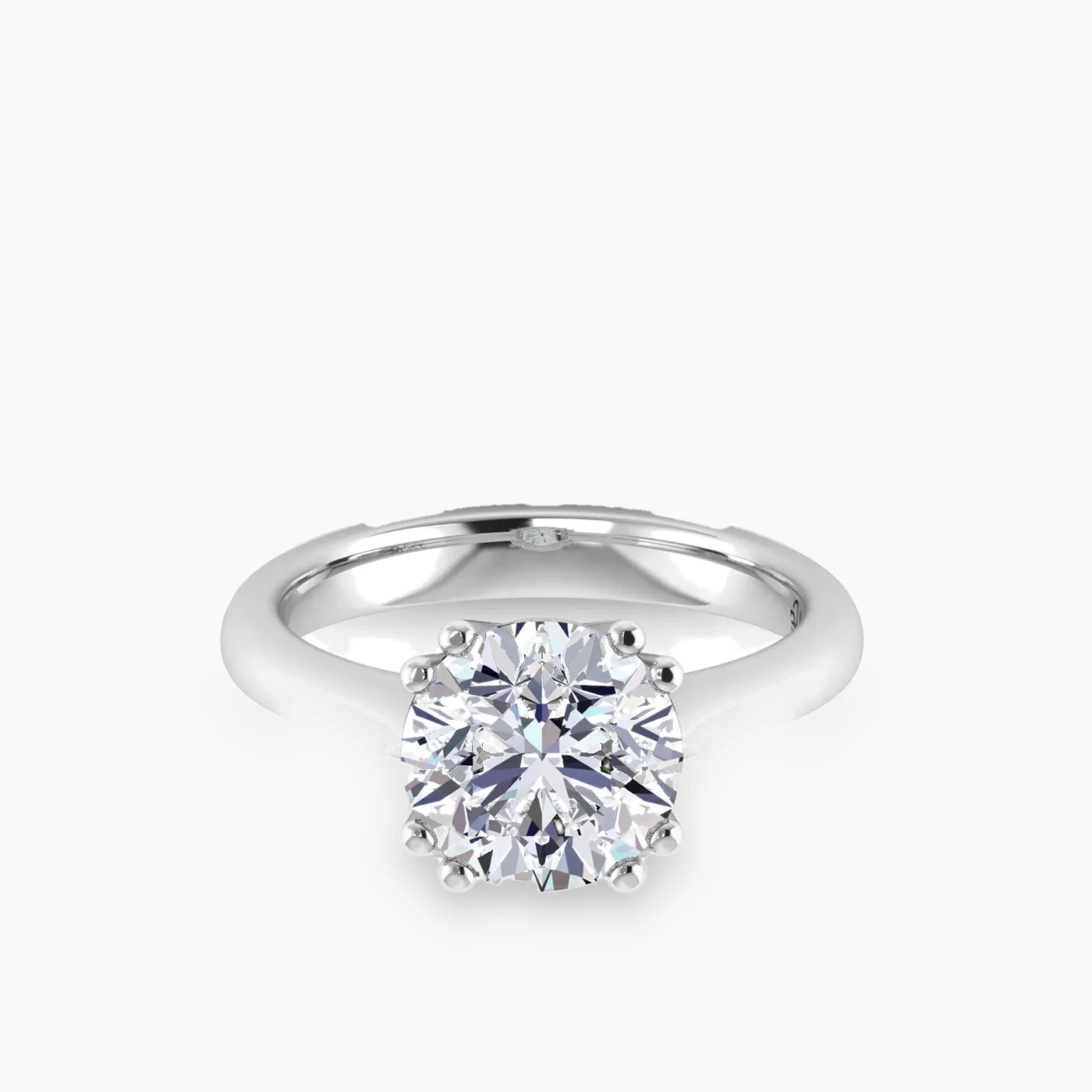 Anello di Fidanzamento Solitario Nunki con Diamante Lab Grown Rotondo da 3,01 Ct 4