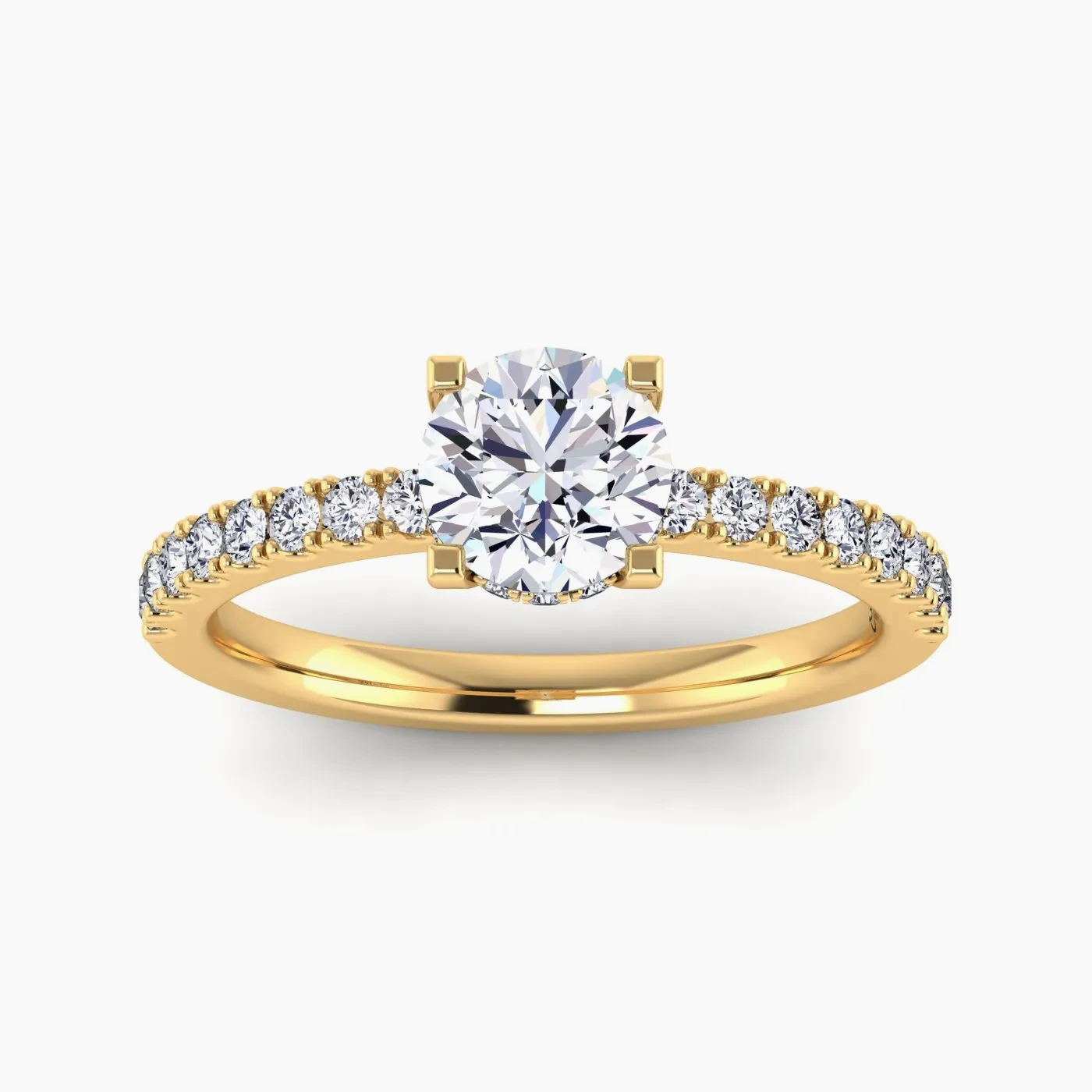 Anello di Fidanzamento Solitario Aries con Diamante Lab Grown Rotondo da 1,08 ct 5