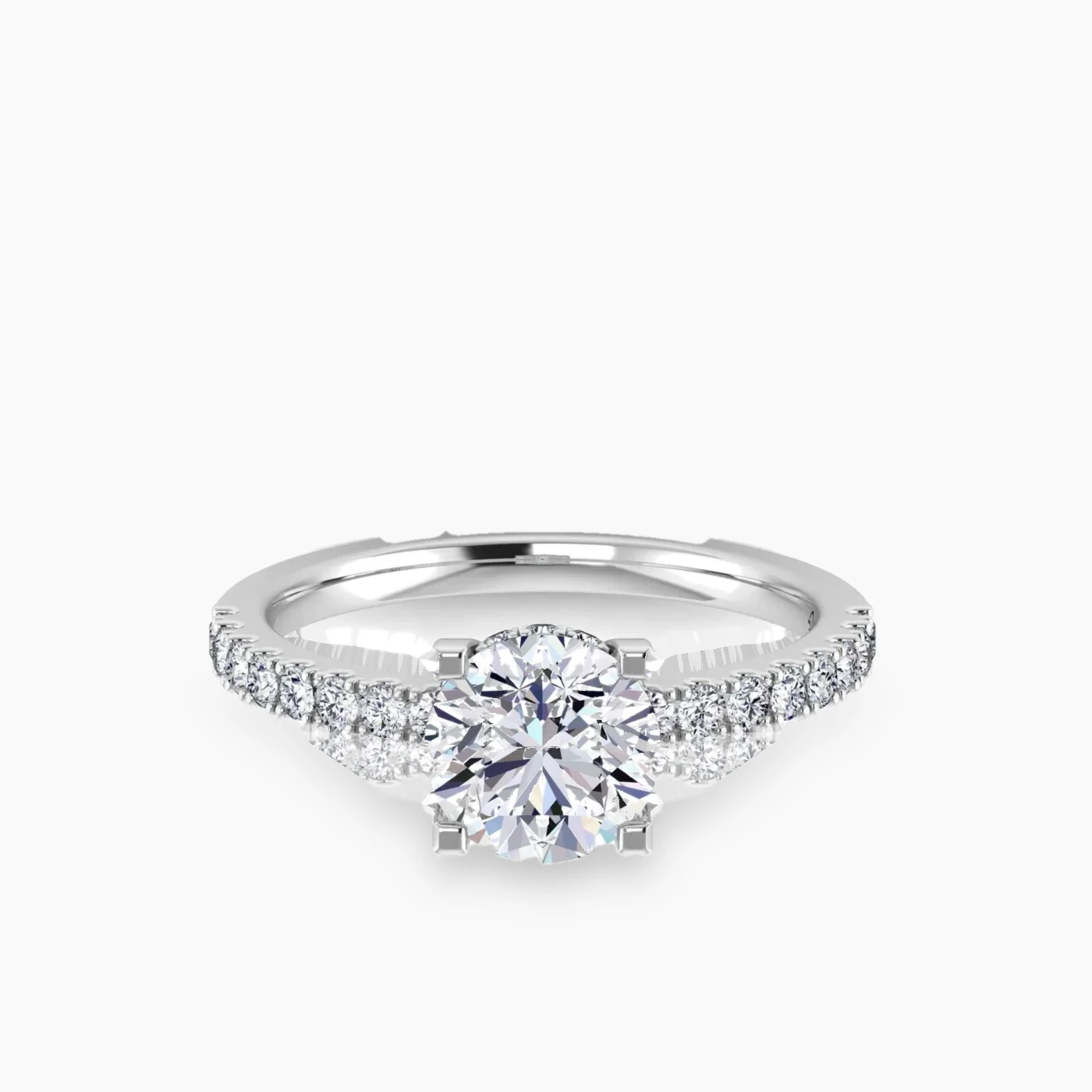 Aries Hidden Halo Engagement Ring with 1.56 ct Round Lab-Grown Diamond 5