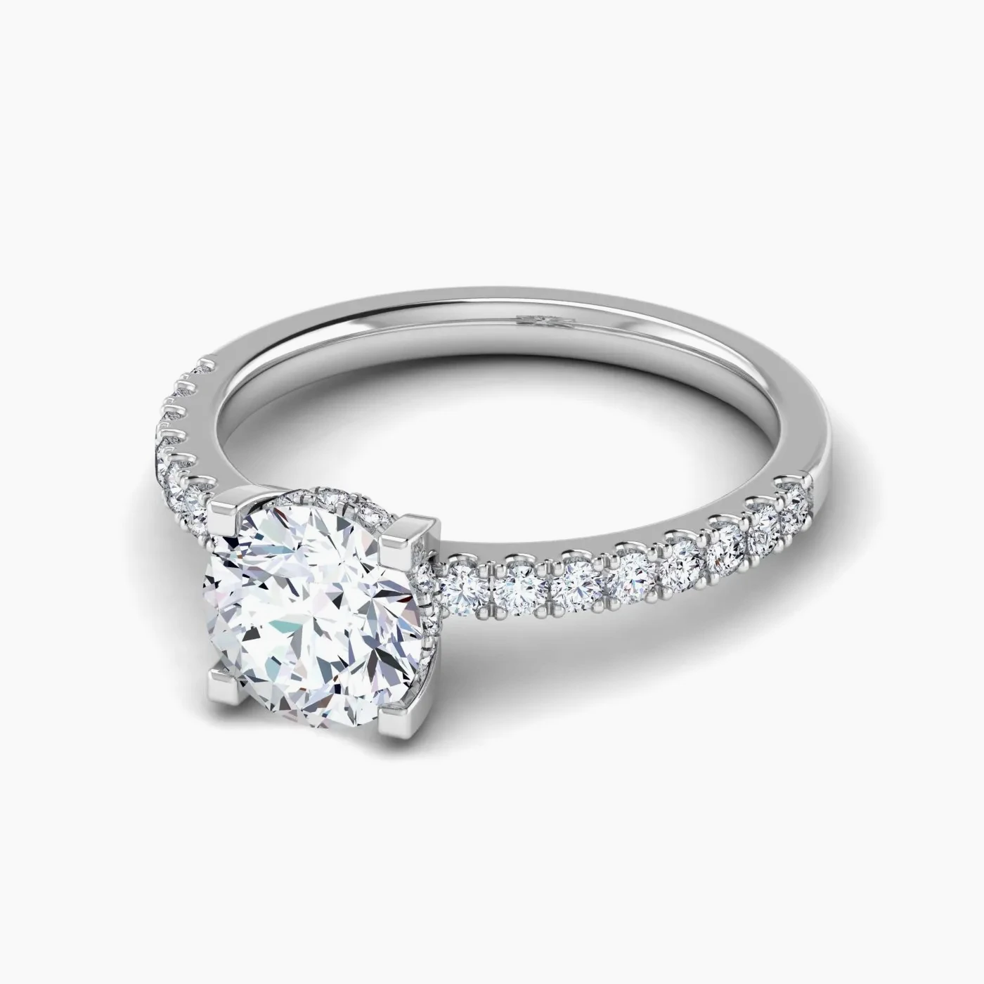 Aries Hidden Halo Engagement Ring with 1.56 ct Round Lab-Grown Diamond 2