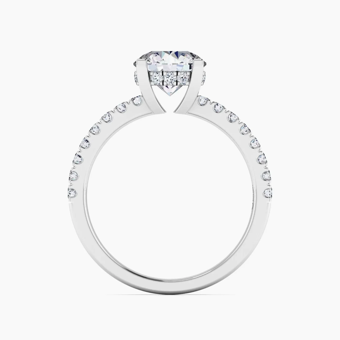 Aries Hidden Halo Engagement Ring with 1.56 ct Round Lab-Grown Diamond 6