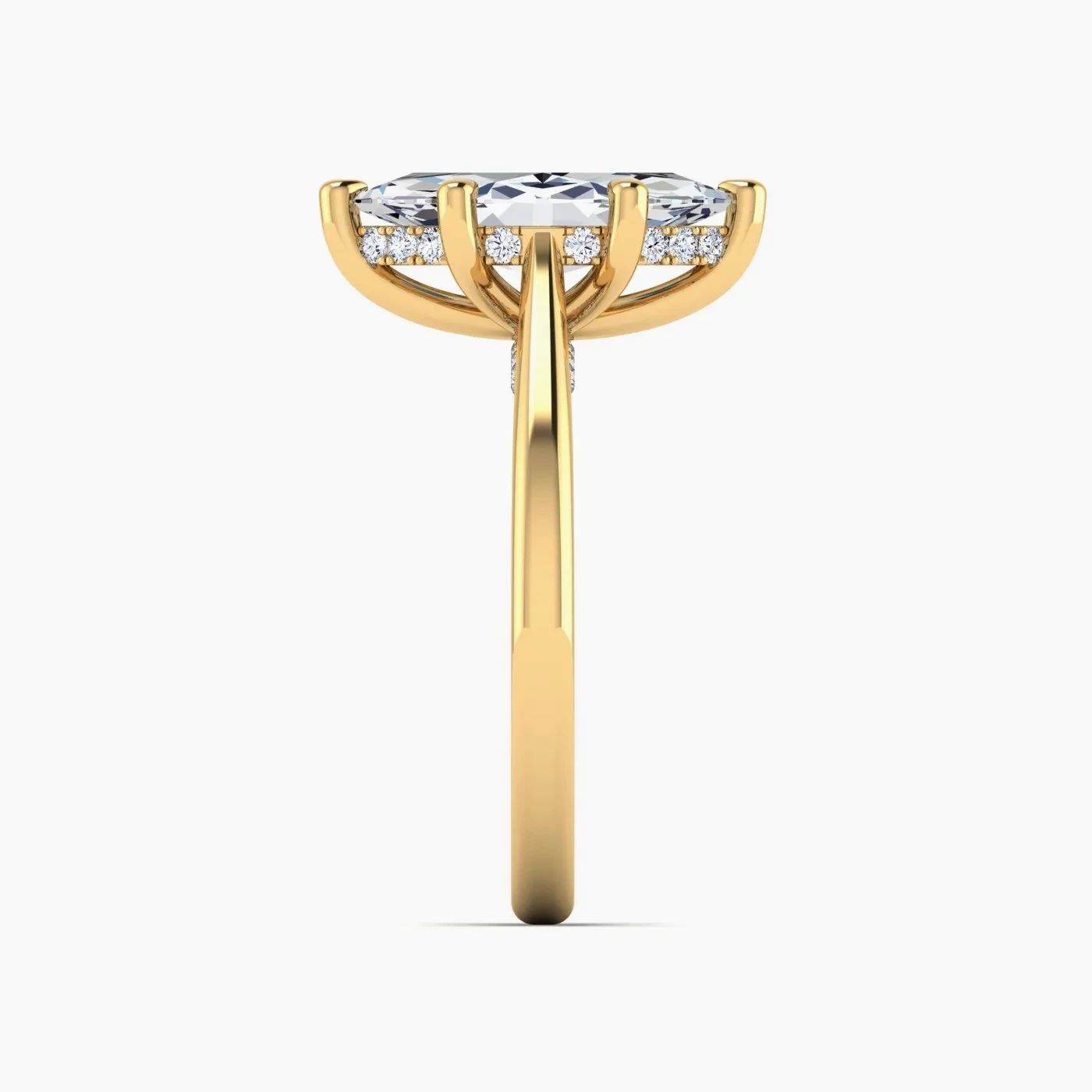 Leo Hidden Halo Engagement Ring with 2 ct Marquise Lab Grown Diamond 7