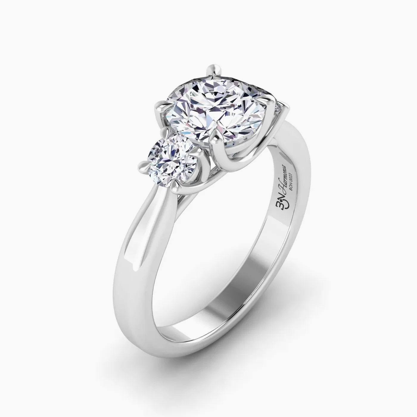 Harmonia Trilogy with 1.52 Ct Round Certified Lab Grown Diamond 3