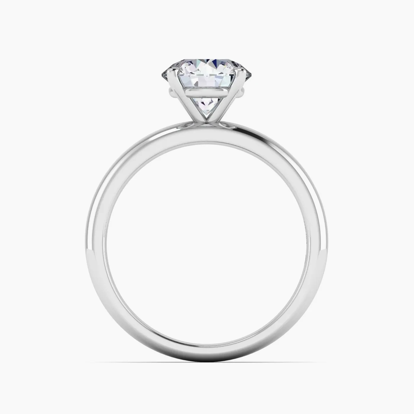 Mira Minimal V Peg Head Basket Solitaire Diamond Engagement Ring 5
