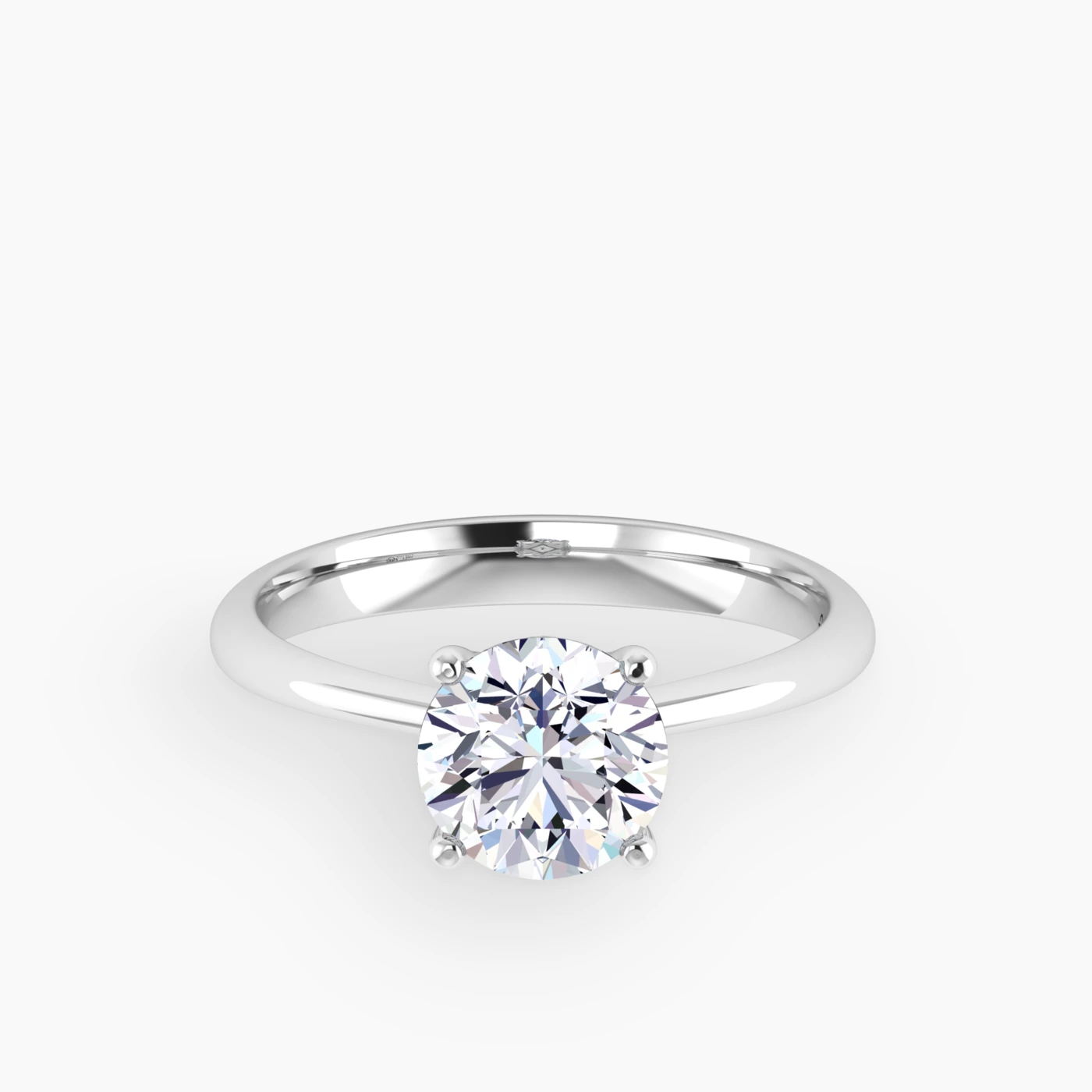 Anello di Fidanzamento Solitario Vega con Diamante Lab Grown Rotondo da 1.74ct 4