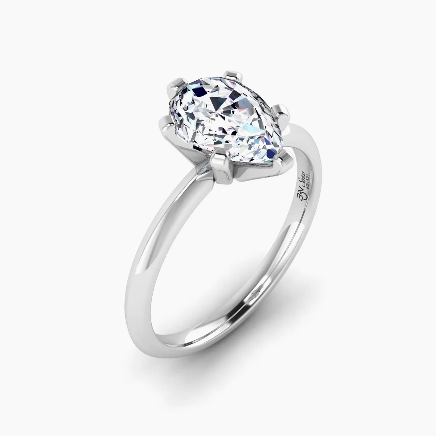 Sirus Solitaire Engagement Ring with 1.45 Round Lab Grown Diamonds 3