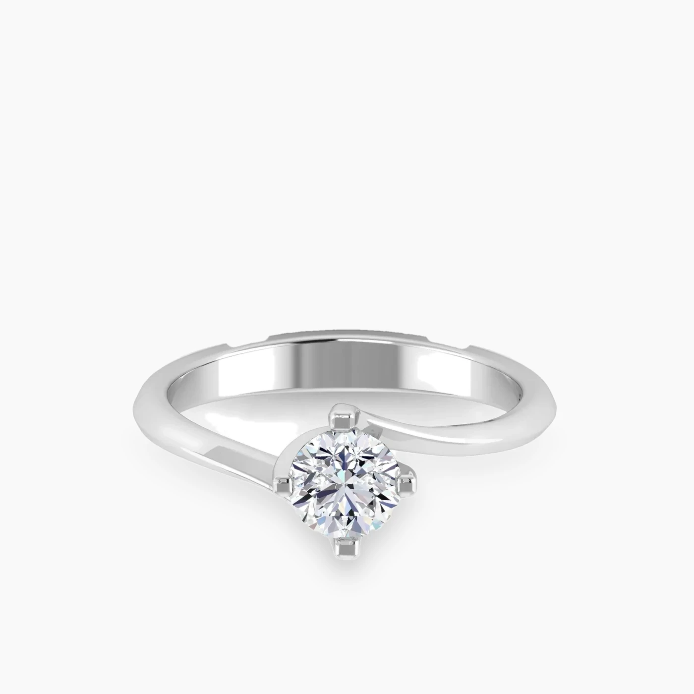 Anello di Fidanzamento Solitario Sole con Diamante Lab Grown Rotondo da 0.54 ct 5