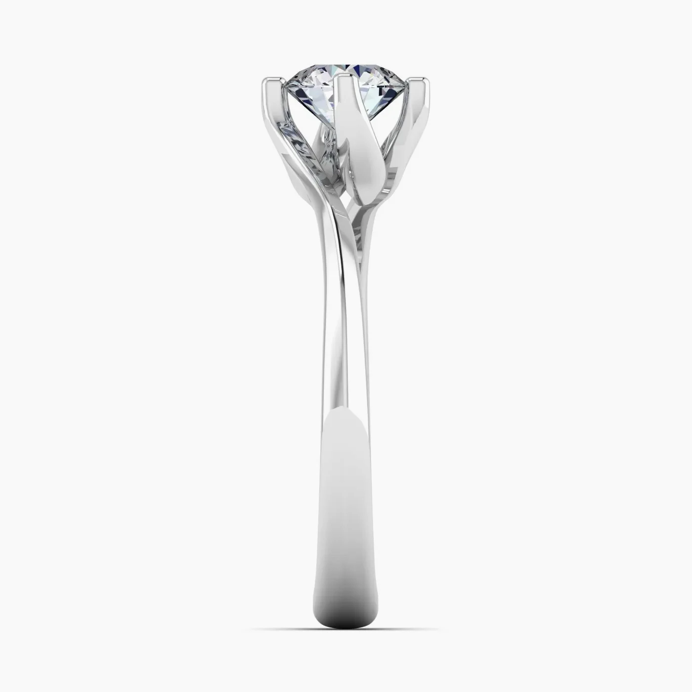 Anello di Fidanzamento Solitario Sole con Diamante Lab Grown Rotondo da 0.54 ct 6