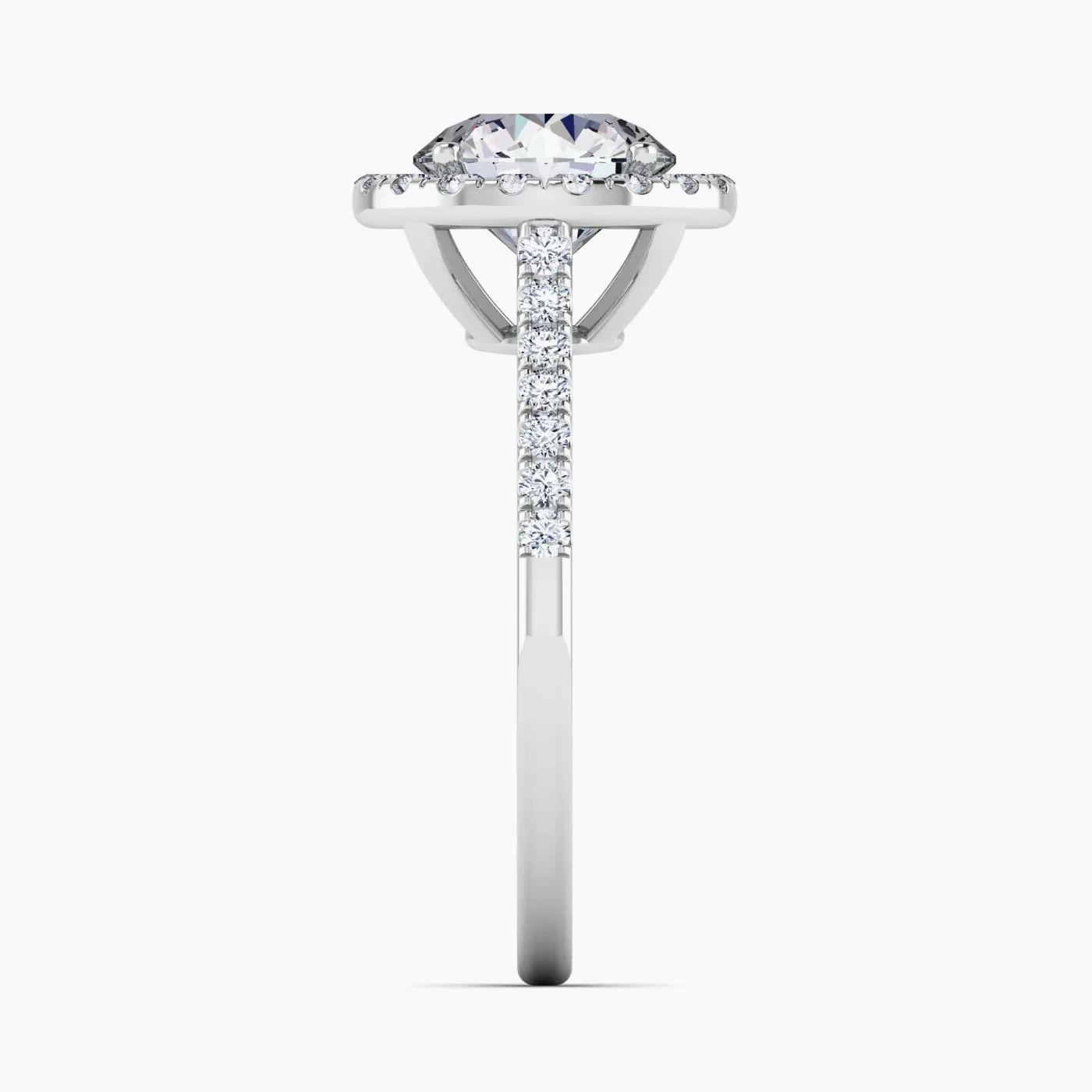 Anello di Fidanzamento Halo Hoag's con Diamante Lab Grown Rotondo da 1.57ct 6