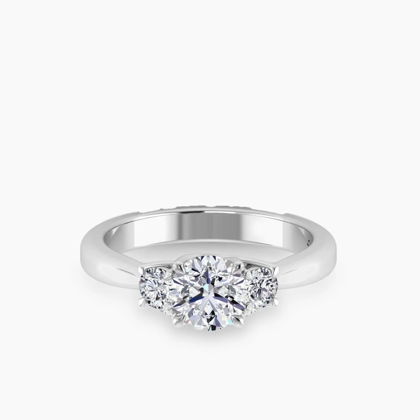 Anello di Fidanzamento Trilogy Harmonia con Diamanti Lab Grown Rotondo da 1.07 ct 5